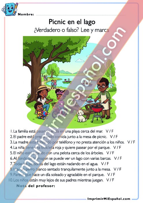 Picnic en el Lago - Verdadero o Falso