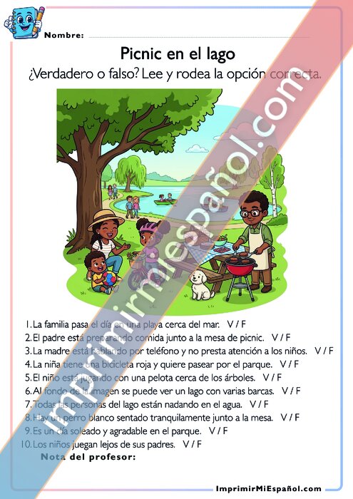 Picnic en el Lago - Verdadero o Falso