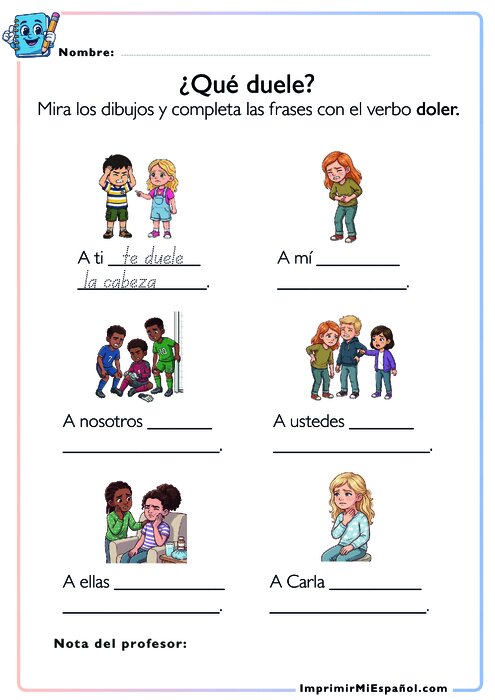 ¿Qué duele? - El verbo "doler"