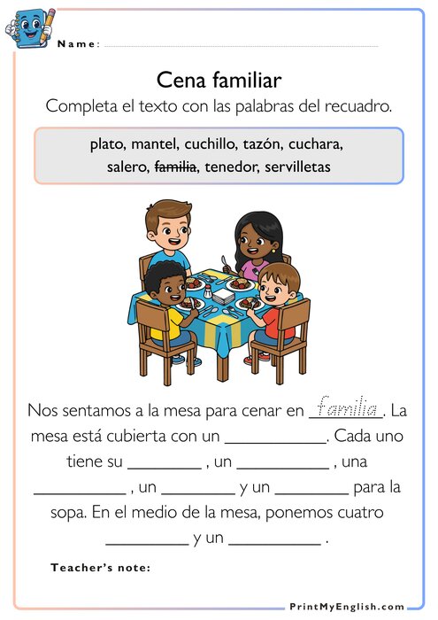 Cena familiar