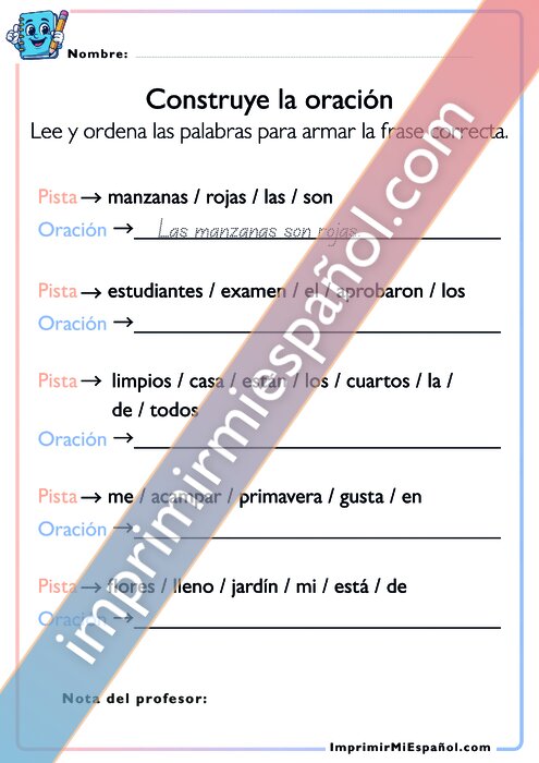 Construye la oración