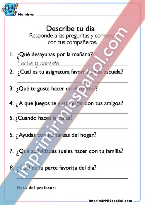 Describe tu día