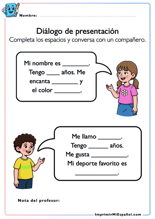 Diálogo de presentación