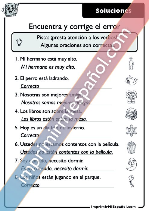 Clave de respuestas