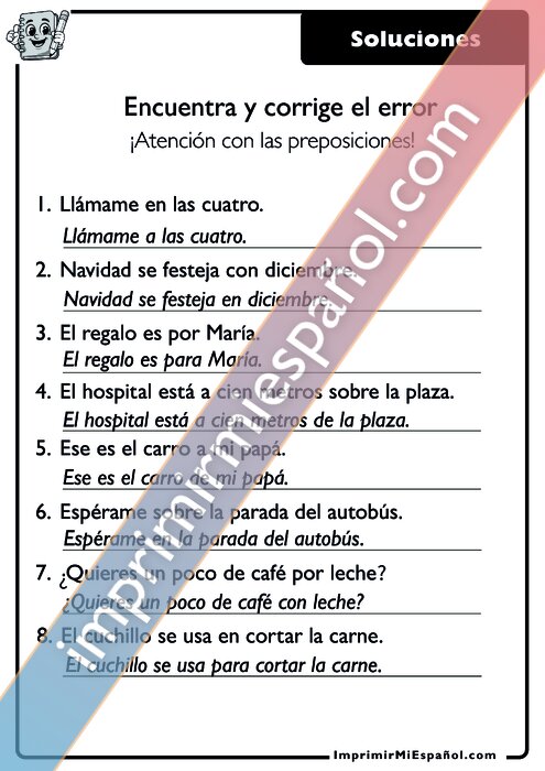 Clave de respuestas