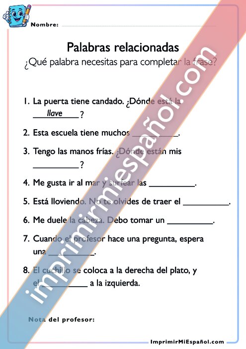 Palabras relacionadas - 2