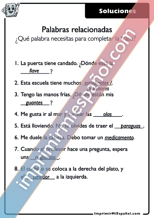 Clave de respuestas
