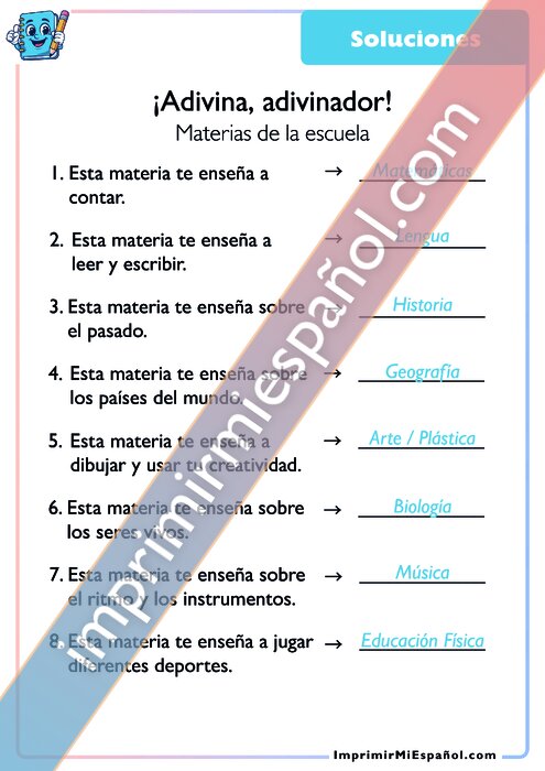 Clave de respuestas