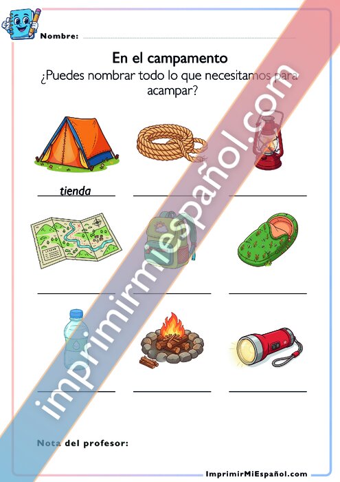 En el campamento