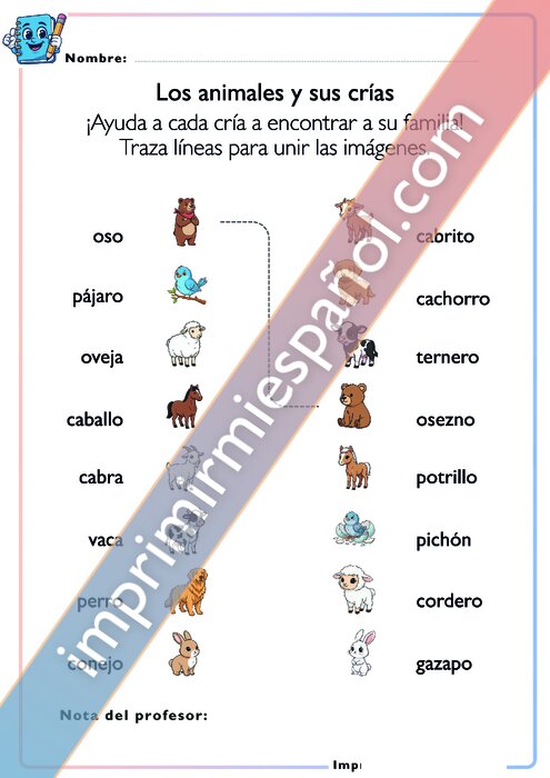 Los animales y sus crías