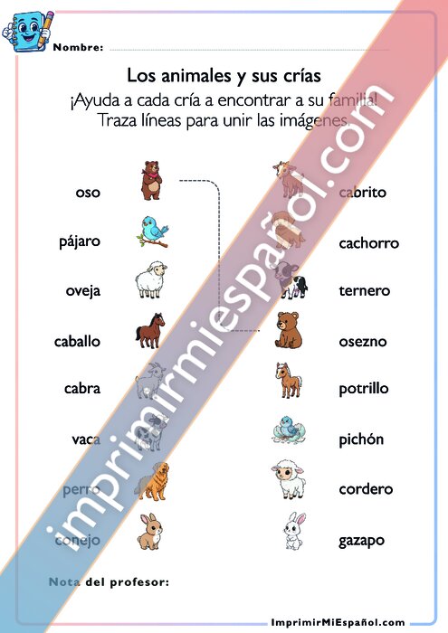 Los animales y sus crías