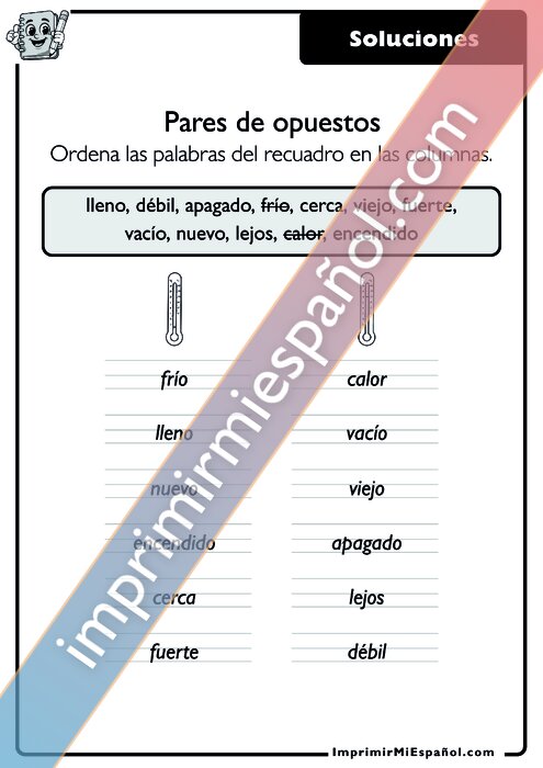 Clave de respuestas