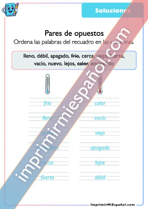 Clave de respuestas