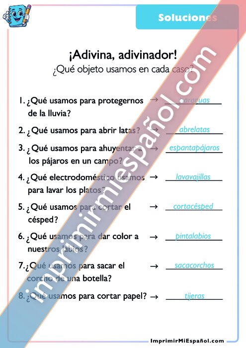 Clave de respuestas
