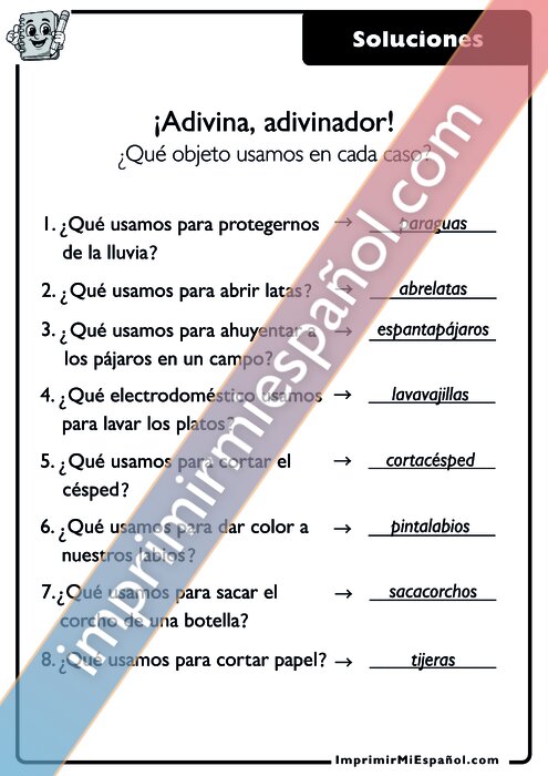 Clave de respuestas