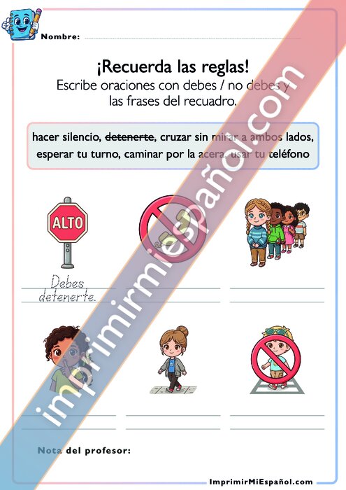 ¡Recuerda las reglas!