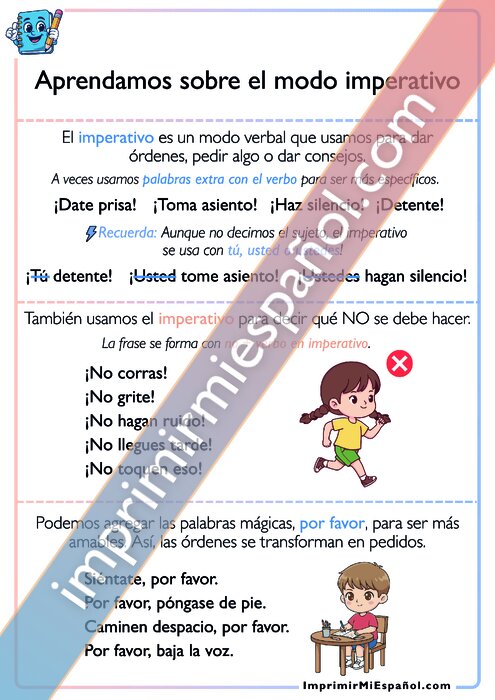 Aprendamos sobre el modo imperativo