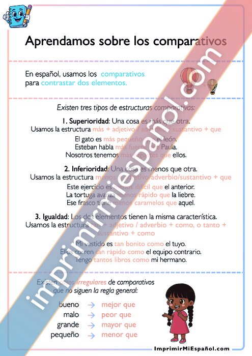 Aprendamos sobre los comparativos