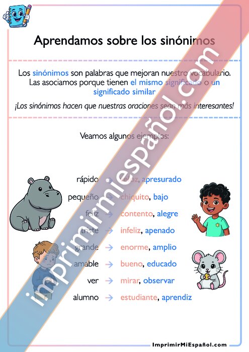 Aprendamos sobre los sinónimos - 2