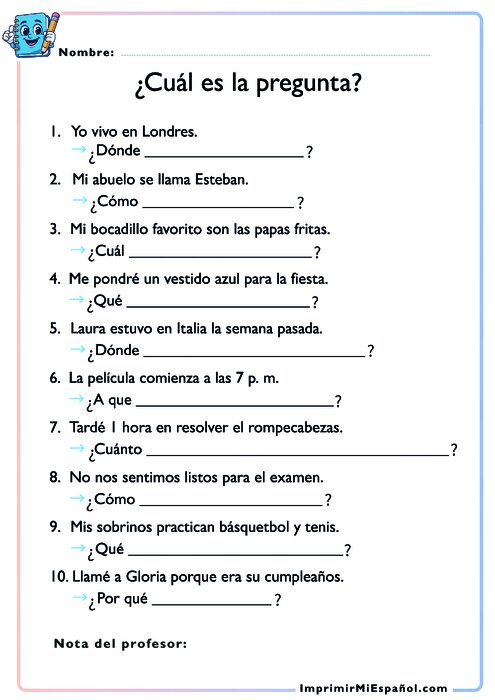 ¿Cuál es la pregunta?