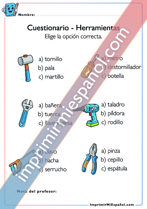 Cuestionario - Herramientas