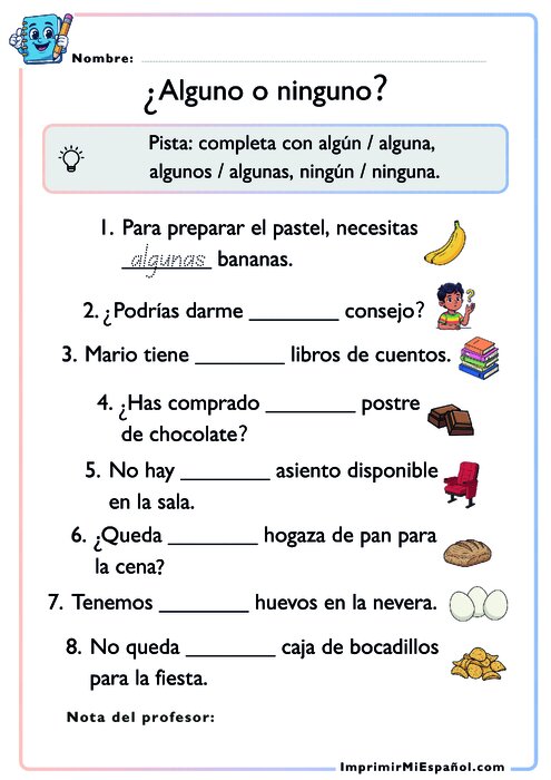 ¿Alguno o ninguno?