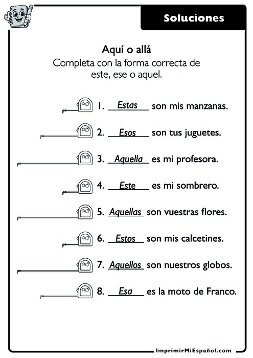 Clave de respuestas