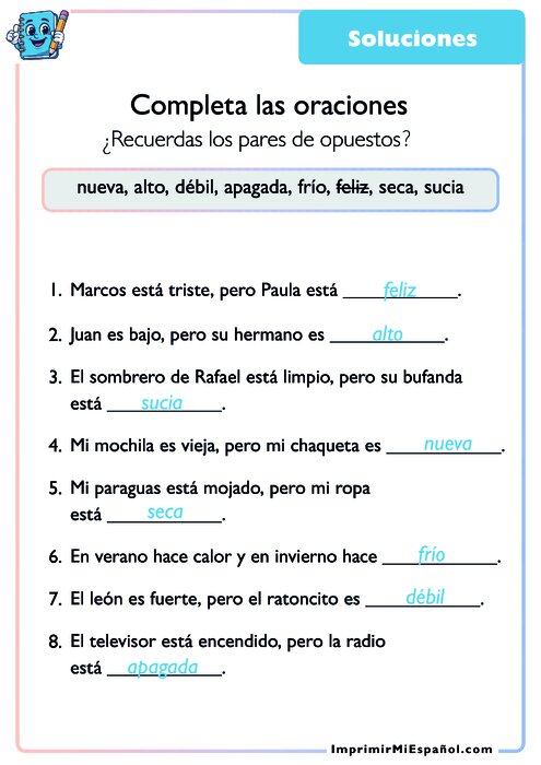 Clave de respuestas