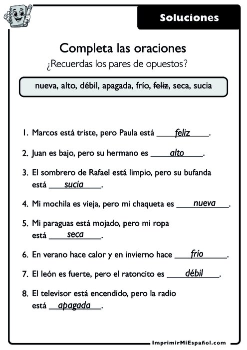 Clave de respuestas