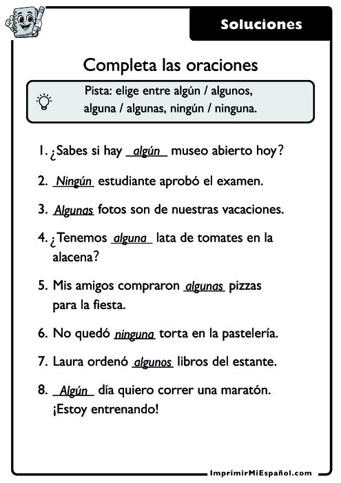 Clave de respuestas