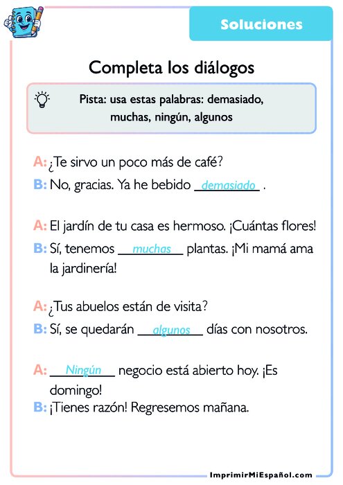 Clave de respuestas