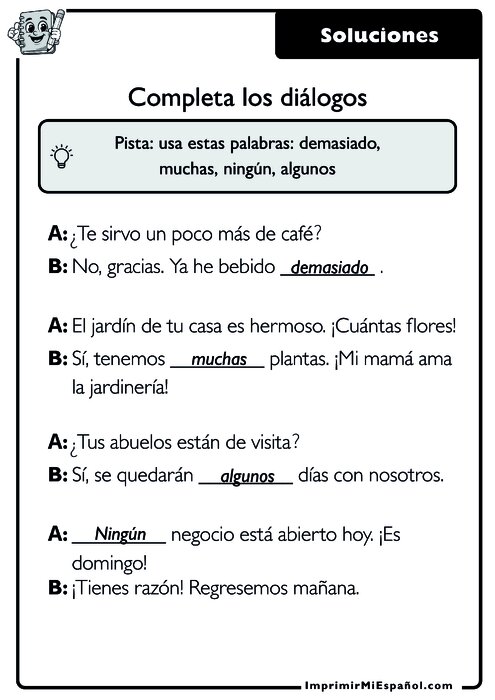 Clave de respuestas