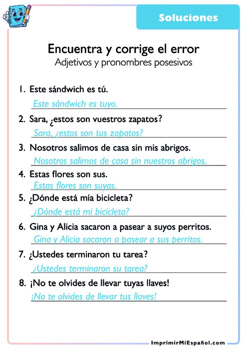 Clave de respuestas