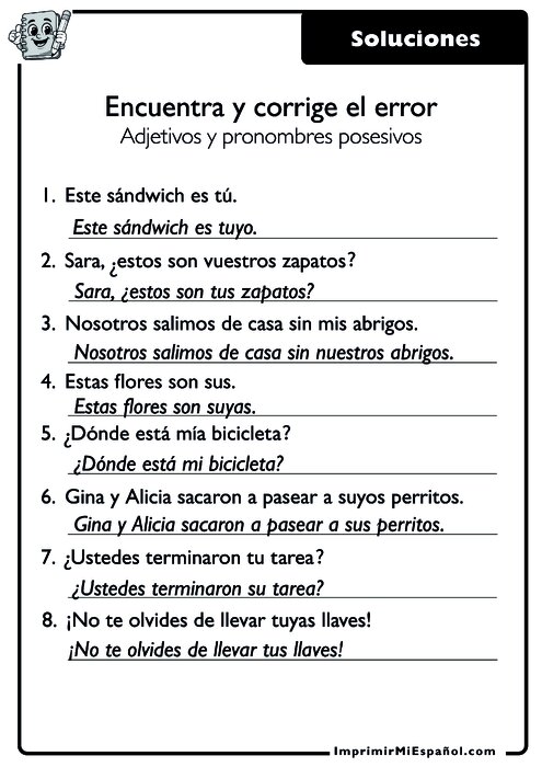 Clave de respuestas