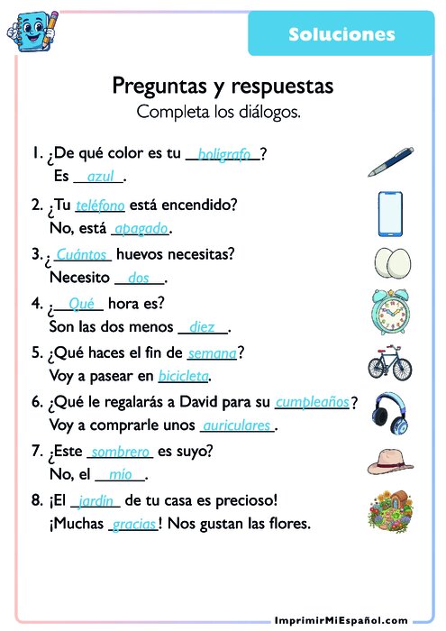 Clave de respuestas