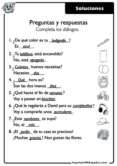 Clave de respuestas