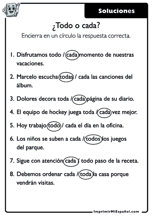 Clave de respuestas