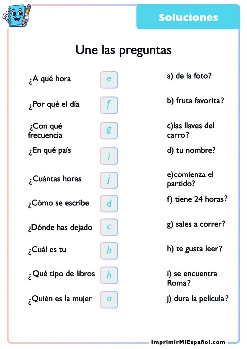 Clave de respuestas