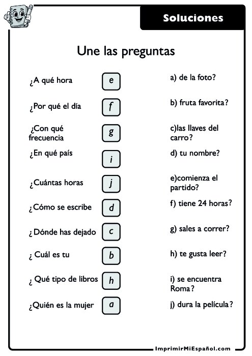 Clave de respuestas