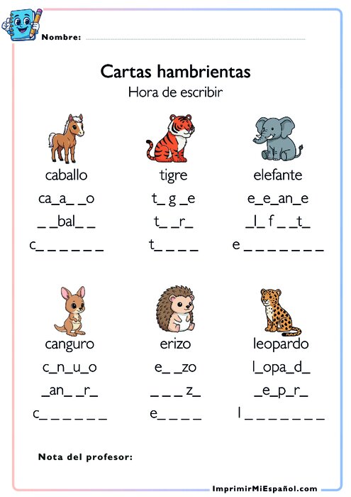 Cartas hambrientas