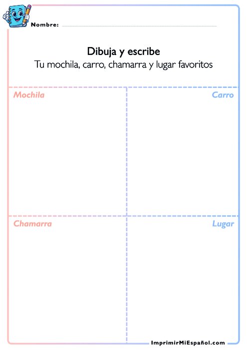 Dibuja y escribe