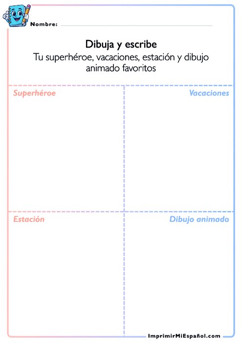 Dibuja y escribe