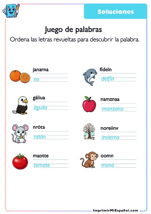 Clave de respuestas
